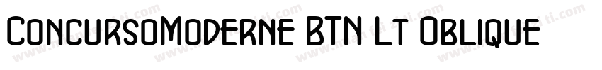 ConcursoModerne BTN Lt Oblique字体转换